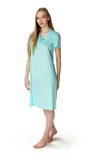 Piękna damska koszula nocna Consuela : Kolor - Turkusowy, Rozmiar - 52 - Koszule damskie Piękna damska koszula nocna Consuela : Kolor - Turkusowy, Rozmiar - 52 - Koszule damskie - miniaturka - grafika 1