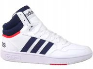 Trampki męskie - Adidas Hoops MID GY5543 Buty Trampki Męskie Białe - miniaturka - grafika 1