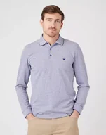 Koszulki męskie - WRANGLER REFINED POLO MĘSKA KOSZULKA DŁUGI RĘKAW BLUE W7F9KHB51 112323733 - Wrangler - miniaturka - grafika 1