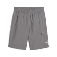 Spodnie sportowe męskie - Męskie szorty bojówki Essentials 9" z logo No.1 PUMA Cast Iron Gray - miniaturka - grafika 1