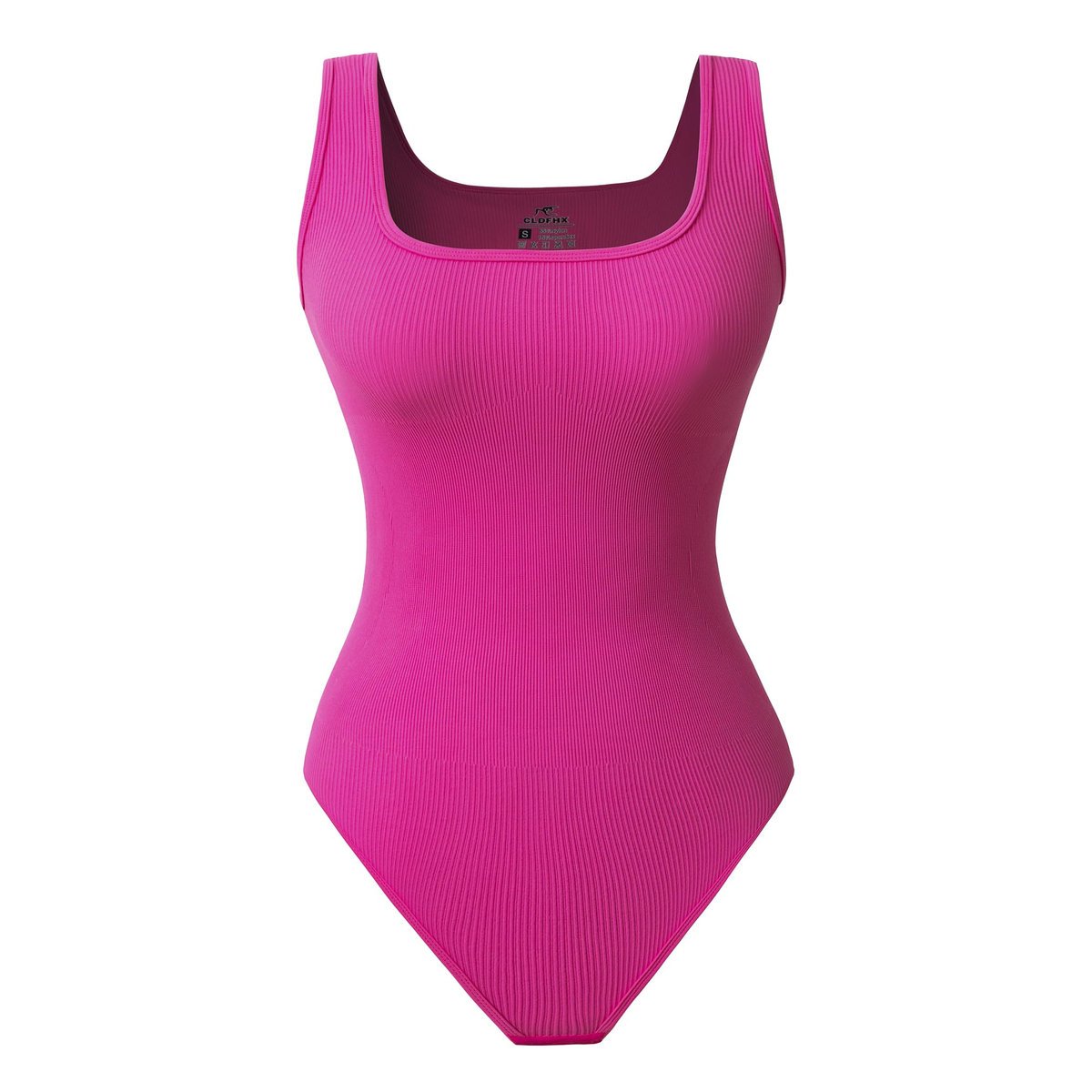 Damskie Body na Ramiączka Modelujące Basic Casual Treningowe Różowe S