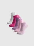 Skarpetki dla dzieci - 4F Skarpetki krótkie (5-pack) dziewczęce - multikolor 38-40 - miniaturka - grafika 1