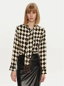 Bluzki damskie - Simona Corsellini Bluzka A24CPCA018 Kolorowy Regular Fit - miniaturka - grafika 1