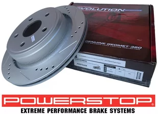 Tylne klocki Z36 + WIERCONE nacinane tarcze hamulcowe POWERSTOP EVOLUTION Dodge Durango 2004-2009 - Tarcze hamulcowe - miniaturka - grafika 4
