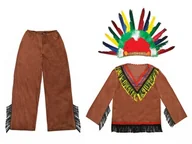 Stroje karnawałowe - ZESTAW INDIANIN BRĄZOWY 98-110 3el - miniaturka - grafika 1