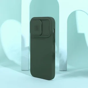 Nillkin CamShield Magnetic Silicone Case etui iPhone 14 Pro magnetyczny MagSafe pokrowiec z osłoną na aparat zielony - Etui i futerały do telefonów - miniaturka - grafika 13