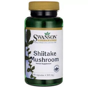 SWANSON Shiitake Mushroom 500mg, 60kaps. - Suplementy naturalne - miniaturka - grafika 1