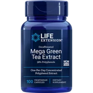 Witaminy i minerały dla sportowców - Life Extension Mega Green Tea Extract 100 Vcaps - miniaturka - grafika 1