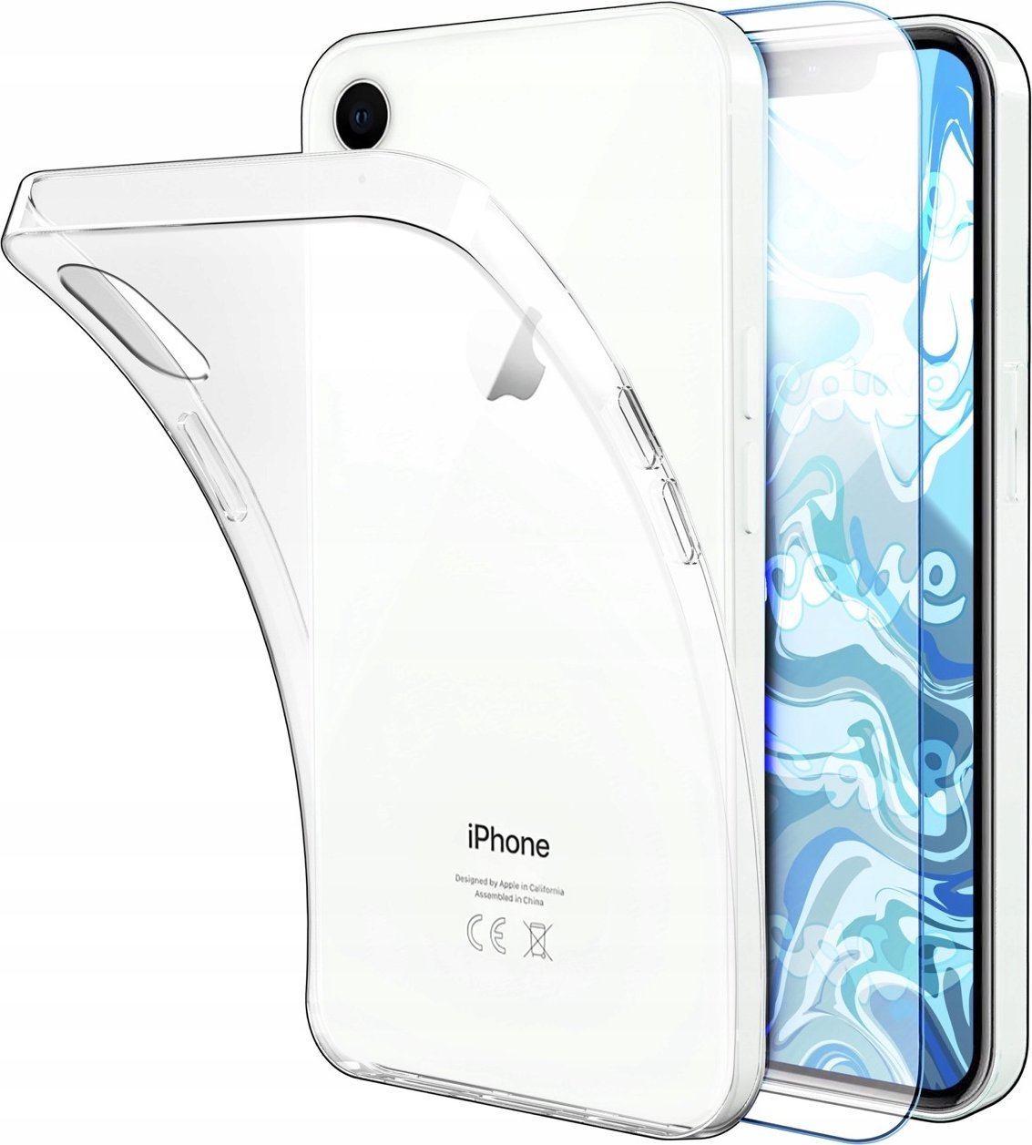 Hello Case Etui Do iPhone XR Przezroczyste, Silikonowe, Ochronne, Gumowe Szkło 9H