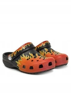 Crocs Classic Flames Clog Kids 210993-0C4 Czarne 29/30 - Buty dla dziewczynek - miniaturka - grafika 1