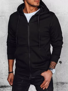 Bluza męska rozpinana z kapturem czarna Dstreet BX5644-XL - Bluzy męskie - miniaturka - grafika 1