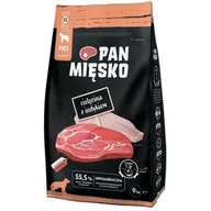 Sucha karma dla psów - Pan Mięsko Hipoalergiczna Karma Sucha Dla Psa Cielęcina Z Indykiem Chrupki Xs 9Kg - miniaturka - grafika 1