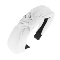 Ozdoby do włosów - Opaska Turban Z Materiału Biel O228B - miniaturka - grafika 1