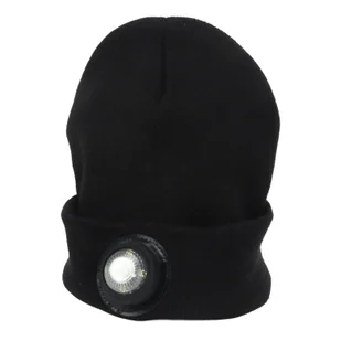 Dzianinowa czapka ze światłem LED, czapka beanie ze światłem, latarka czołowa bez użycia rąk, lampa na rondo czapki, ładowalna latarka czołowa, ciepła dzianinowa latarka czołowa - Latarki - miniaturka - grafika 1