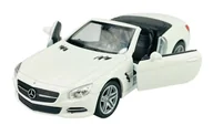 Samochody i pojazdy dla dzieci - WELLY 2012 MERCEDES-BENZ SL 500 BEZ DACHU BIAŁY 1:34 - miniaturka - grafika 1