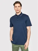 Koszulki męskie - Selected Homme Polo Leroy 16082844 Granatowy Regular Fit - miniaturka - grafika 1