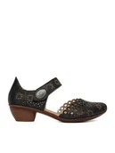 Półbuty damskie - Rieker Półbuty 43753-00 Czarny - miniaturka - grafika 1