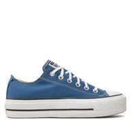 Trampki damskie - Trampki Converse Chuck Taylor All Star Lift Platform Ox A08289C Granatowy - miniaturka - grafika 1