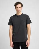 Koszulki męskie - Koszulka T-Shirt Męski Lee 112334746 Relaxed Pocket Tee Washed Black L - miniaturka - grafika 1
