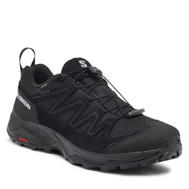 Trekkingi Salomon X Ward Leather GORE-TEX L47182300 Black/Black/Black