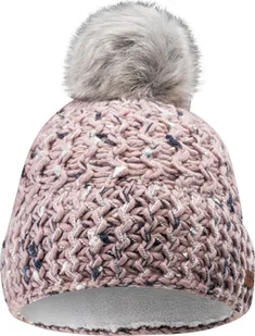 Iguana Czapka zimowa damska Iguana Ajana W ciepła szaro-różowa - Czapki damskie - miniaturka - grafika 1