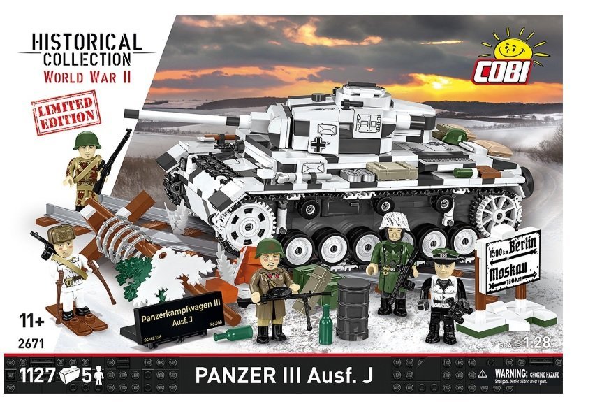 Cobi 2671 Niemiecki Czołg Panzer III Ausf. J - Edycja Limitowana Deluxe