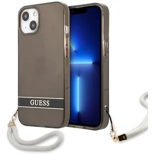 Guess GUHCP13SHTSGSK iPhone 13 mini 5,4" czarny/black hardcase Translucent Stap - Etui i futerały do telefonów - miniaturka - grafika 1