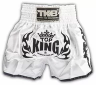 Spodnie sportowe męskie - Top King Spodenki Tajskie Muay Thai TKTBS-SP04 White/Black - miniaturka - grafika 1