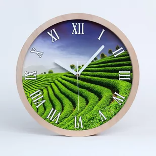 Zegar drewniany rzymski plantacja herbaty fi 30, Tulup - Zegary - miniaturka - grafika 1