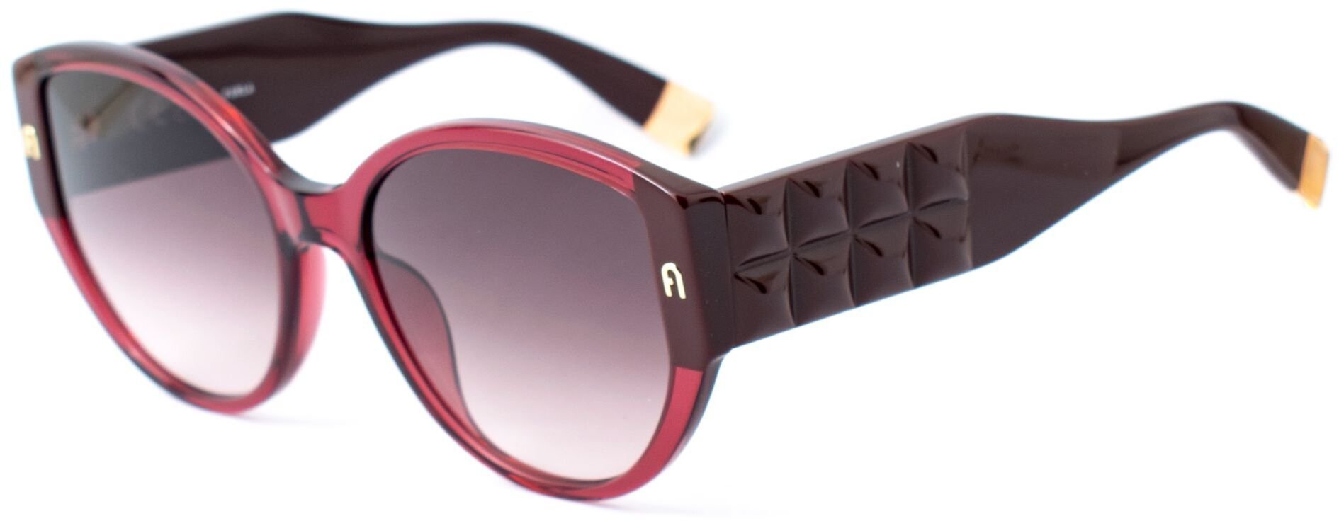 Furla SFU784 SHINY TRANSPARENT RASPBERRY 57/19/140 Okulary przeciwsłoneczne dla kobiet