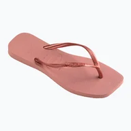 Klapki i japonki damskie - Japonki damskie Havaianas Slim Square crocus rose - miniaturka - grafika 1