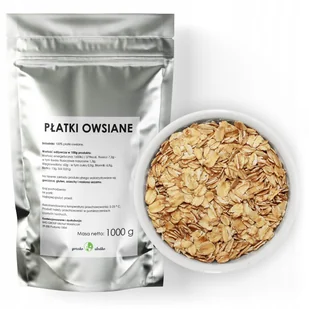 Płatki Owsiane Naturalne Zdrowe Śniadanie 1Kg - Płatki śniadaniowe i musli - miniaturka - grafika 1