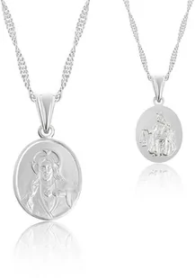 Medalik Matka Boska Szkaplerzna srebrny - Biżuteria religijna - miniaturka - grafika 1