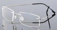 Okulary korekcyjne, oprawki, szkła - OKULARY KOREKCYJNE bezramkowe minusy -0.5 - miniaturka - grafika 1