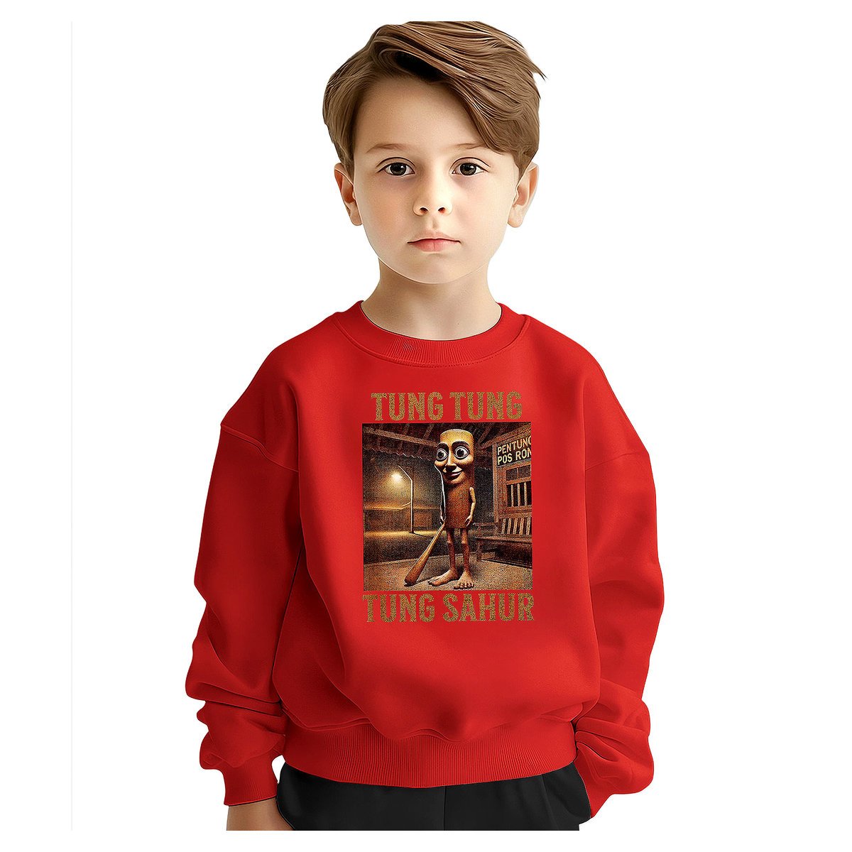 BLUZA DZIECIĘCA ITALIAN BRAINROT TUNG SAHUR 122-128 DLA CHŁOPCA DZIEWCZYNKI