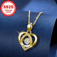 Wisiorki - TEMU 1 szt. S925 Srebrny Elegancki Naszyjnik z Wisiorkiem w Kształcie , Wycięty Design, Wszechstronny na Imprezy, Wesela, Rocznice, Prezent na - miniaturka - grafika 1