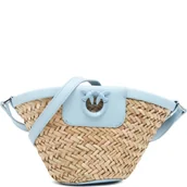 Torby podróżne - Pinko Torba plażowa | z dodatkiem skóry - miniaturka - grafika 1