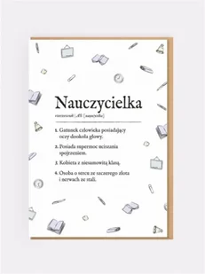 Karnet okolicznościowy Nauczycielka - Szkolne artykuły papiernicze - miniaturka - grafika 1