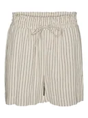 Spodenki damskie - Vero Moda Szorty w kolorze beżowo-czarnym - miniaturka - grafika 1