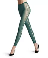 Legginsy - FALKE Kobiety Legginsy Supersize Net W LE Trwałe półprzezroczyste z wzorem 1 Sztuka, Turkusowy (Verdigris 7426), XL - miniaturka - grafika 1