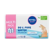 Chusteczki nawilżane - NIVEA BABY Chusteczki nawilżane Biodegradowalne 99% Pure Water 3 x 57 sztuk - miniaturka - grafika 1