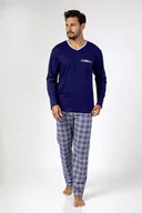 Piżamy damskie - REGINA PIŻAMA MĘSKA BIG 471 2XL GRANATOWY - miniaturka - grafika 1