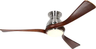 Energooszczędny wentylator sufitowy z oświetleniem LED i pilotem Eco Regento 140 cm chrom/orzech włoski - Wentylatory sufitowe - miniaturka - grafika 1