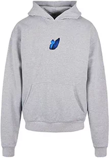 Mister Tee Le Papillon Heavy Oversize męska bluza z kapturem, szary, S - Bluzy męskie - miniaturka - grafika 1