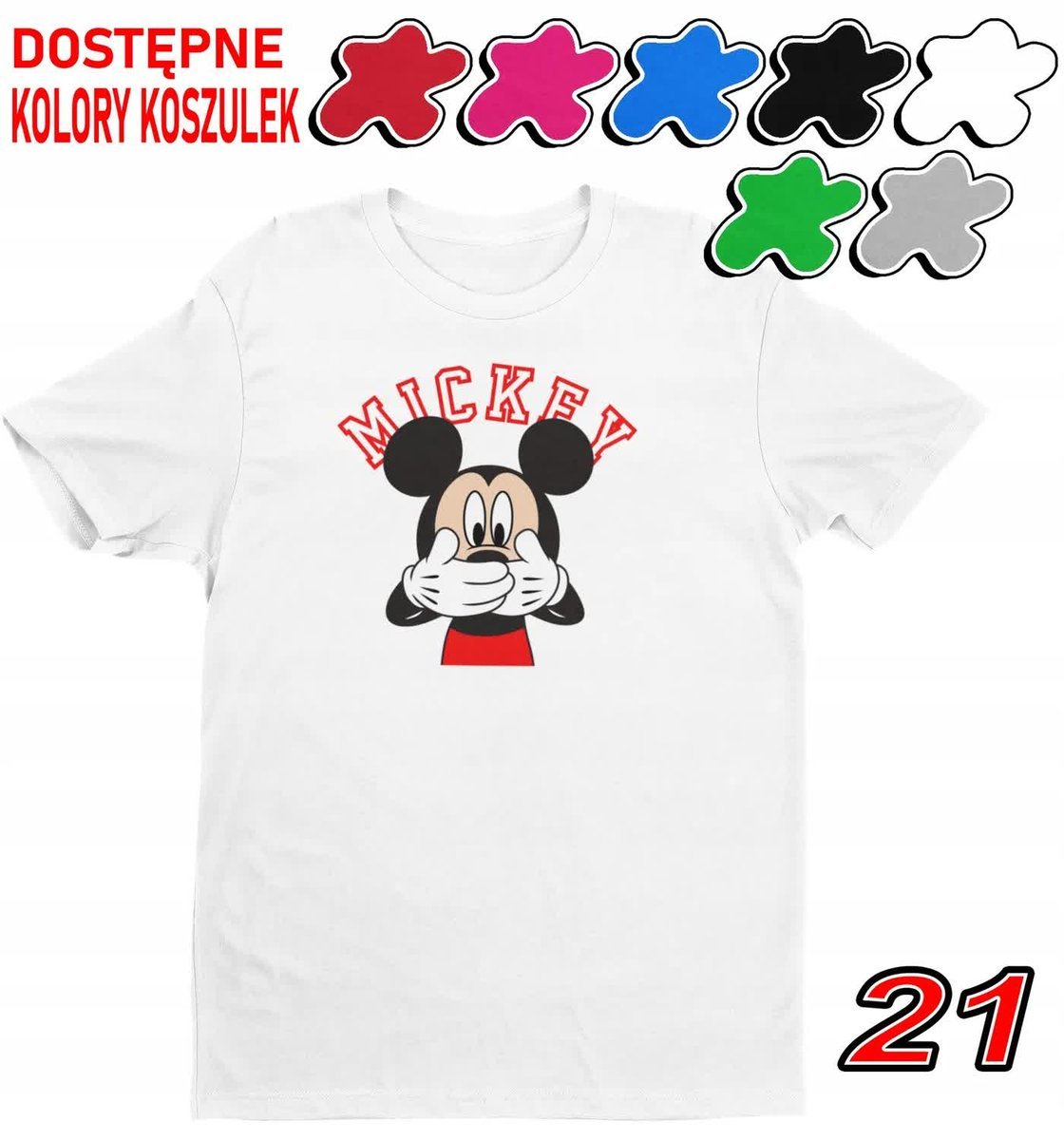 Dziecięca Koszulka Z Nadrukiem Duży Wybór Myszka Miki Różne -L 146-152
