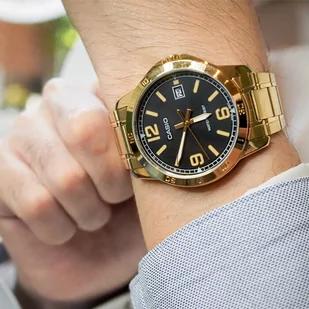 Zegarek ZEGAREK MĘSKI CASIO MTP-V004G-1B (zd047h) + BOX - Zegarki męskie - miniaturka - grafika 4