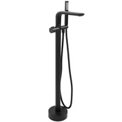 Baterie wannowe i prysznicowe - Czarna bateria wannowa wolnostojąca Clark Rea - miniaturka - grafika 1