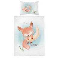Pościel dla dzieci - Pościel niemowlęca, lis, 90 x 120 cm, niebieska - miniaturka - grafika 1