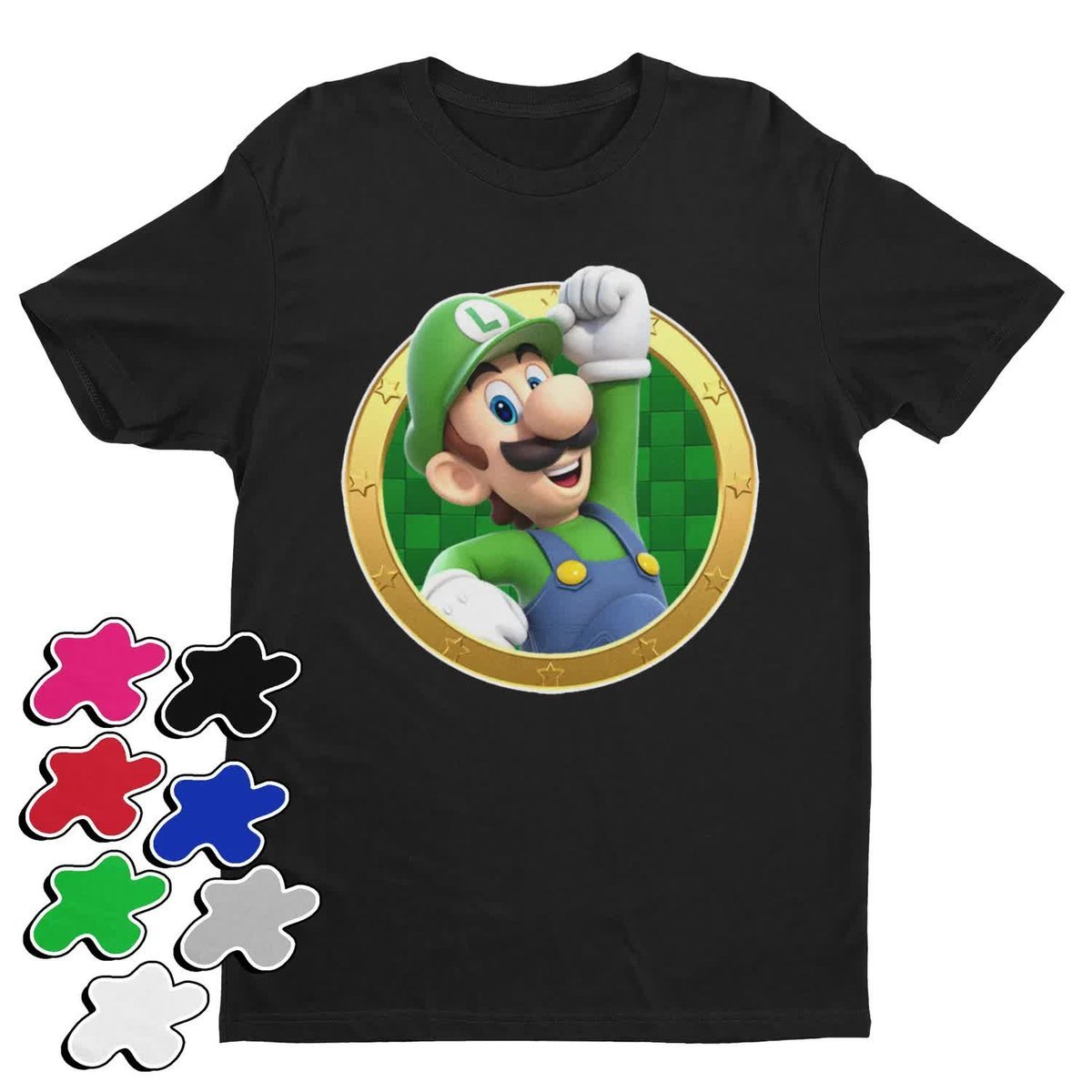 Koszulka T-Shirt Dziecięca Z Nadrukiem Dla Gracza Mario Luigi -M 134-140