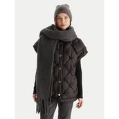 Apaszki i szaliki damskie - Szalik Calvin Klein Emblem Brushed LV04D8069G Szary - miniaturka - grafika 1